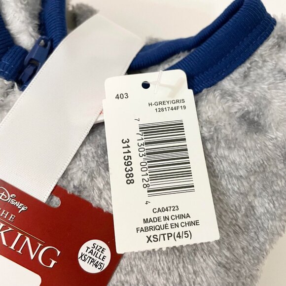 Disney The Lion King Simba Kids Boys Sleeper Zippered Fleece XS 4/5 - Picture 3 of 16